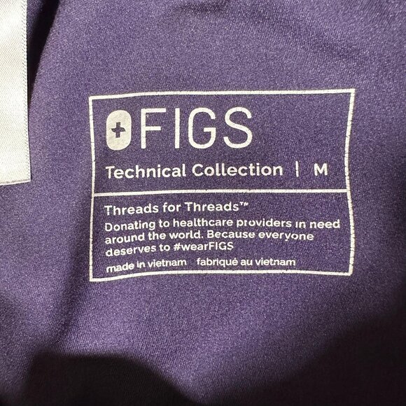 Figs Technical Collection Women Drawstring Scrub Pants Pockets Purple Size M - Picture 11 of 11